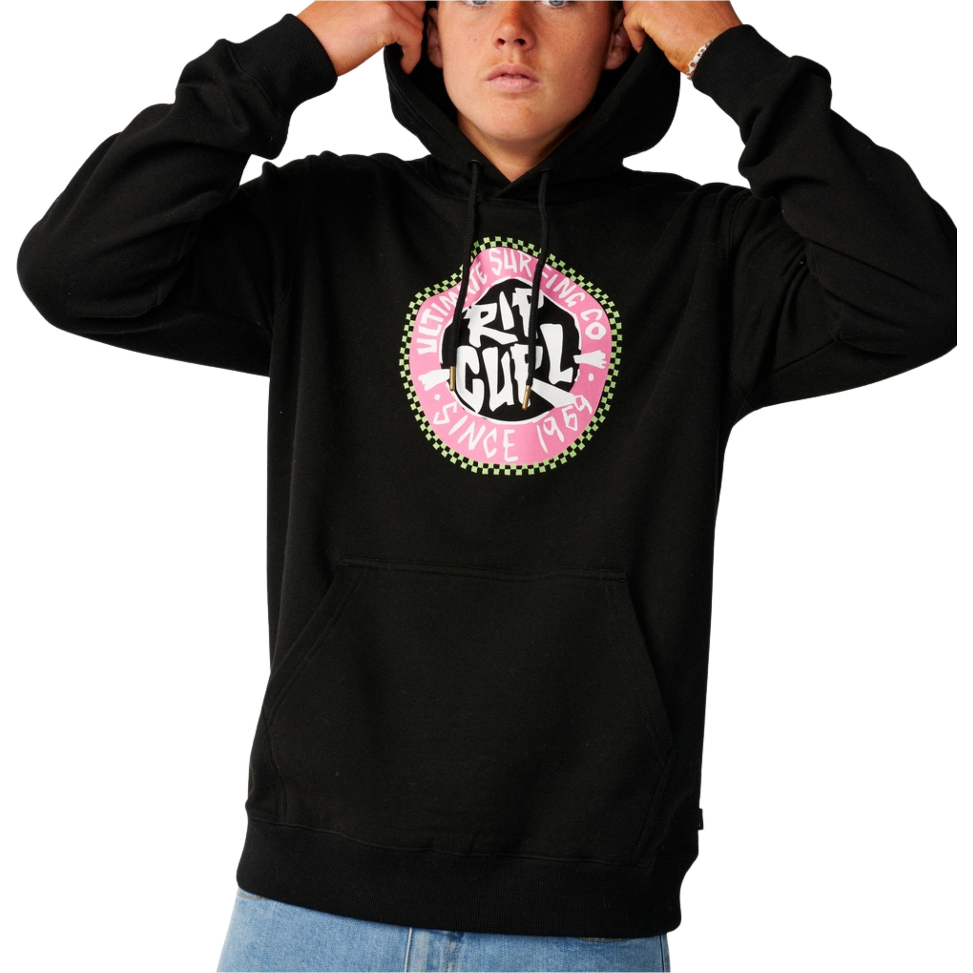2026 Rip Curl Mens Streamline Hoodie 0CRMFL - Black